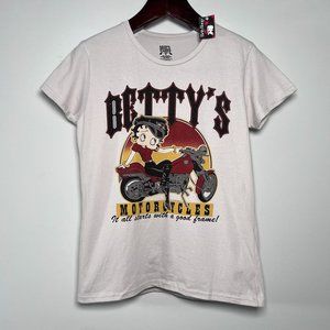 Brisco‎ Brands Betty Boop Short Sleeve Tee Womens Med Betty's Motorcyles New